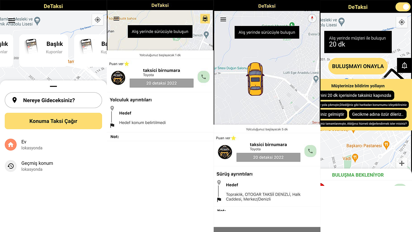 Taksi Mobil Uyguaması ve Admin kontrol paneli